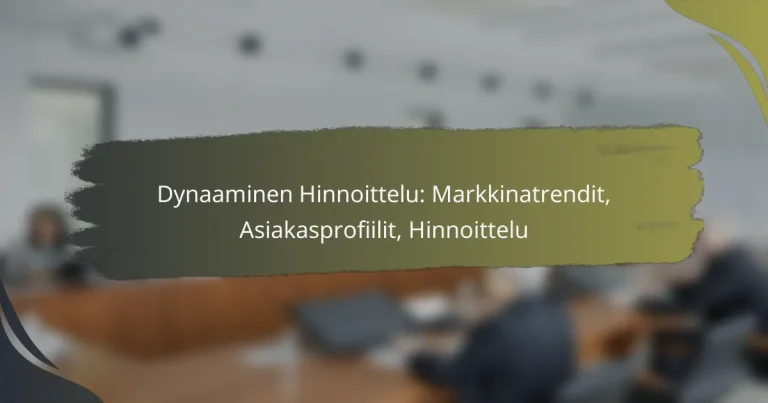 Dynaaminen Hinnoittelu: Markkinatrendit, Asiakasprofiilit, Hinnoittelu