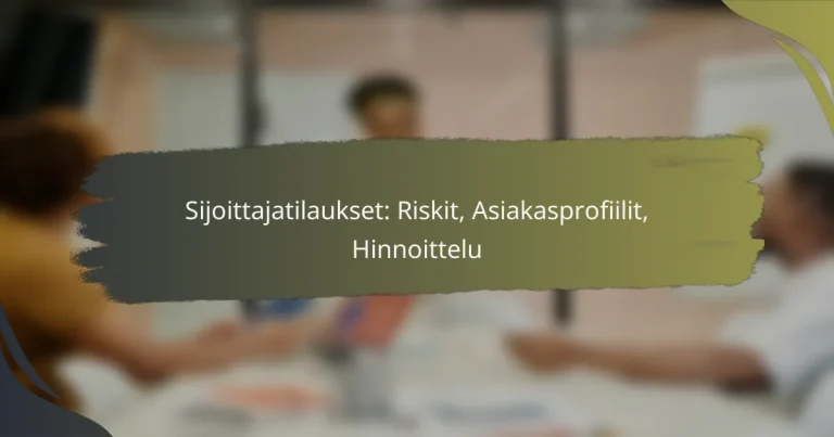 Sijoittajatilaukset: Riskit, Asiakasprofiilit, Hinnoittelu